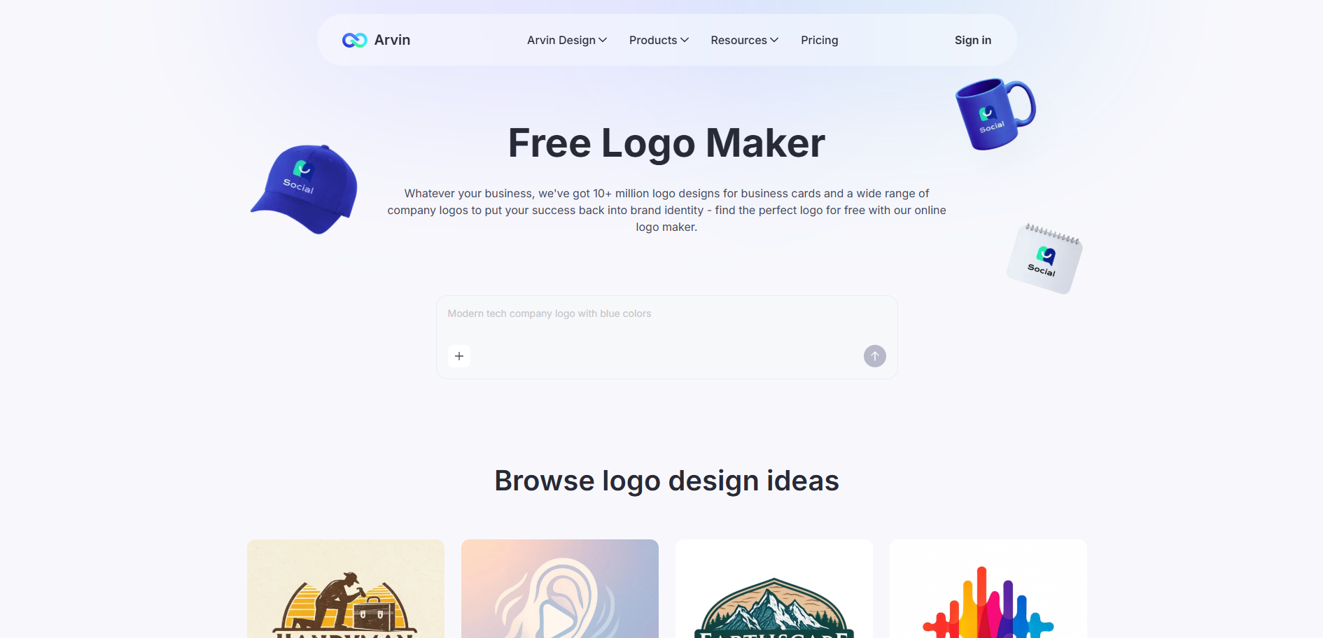 Arvin AI Logo Maker
