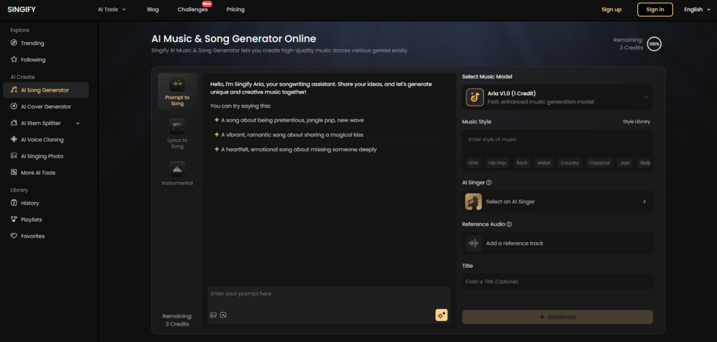 Fineshare Singify