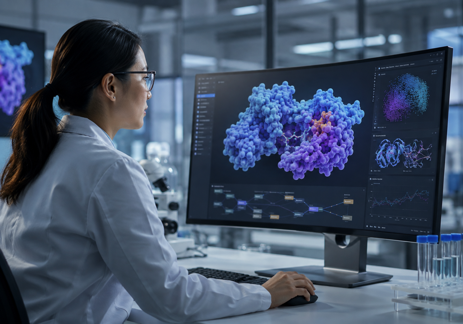 Researcher using Claude Science for biological data analysis and scientific computing